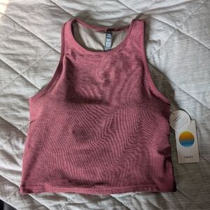 NEW Vuori Elevation Plyo Dreamknit Bra Tank Top Desert Rose Heather Pink S
